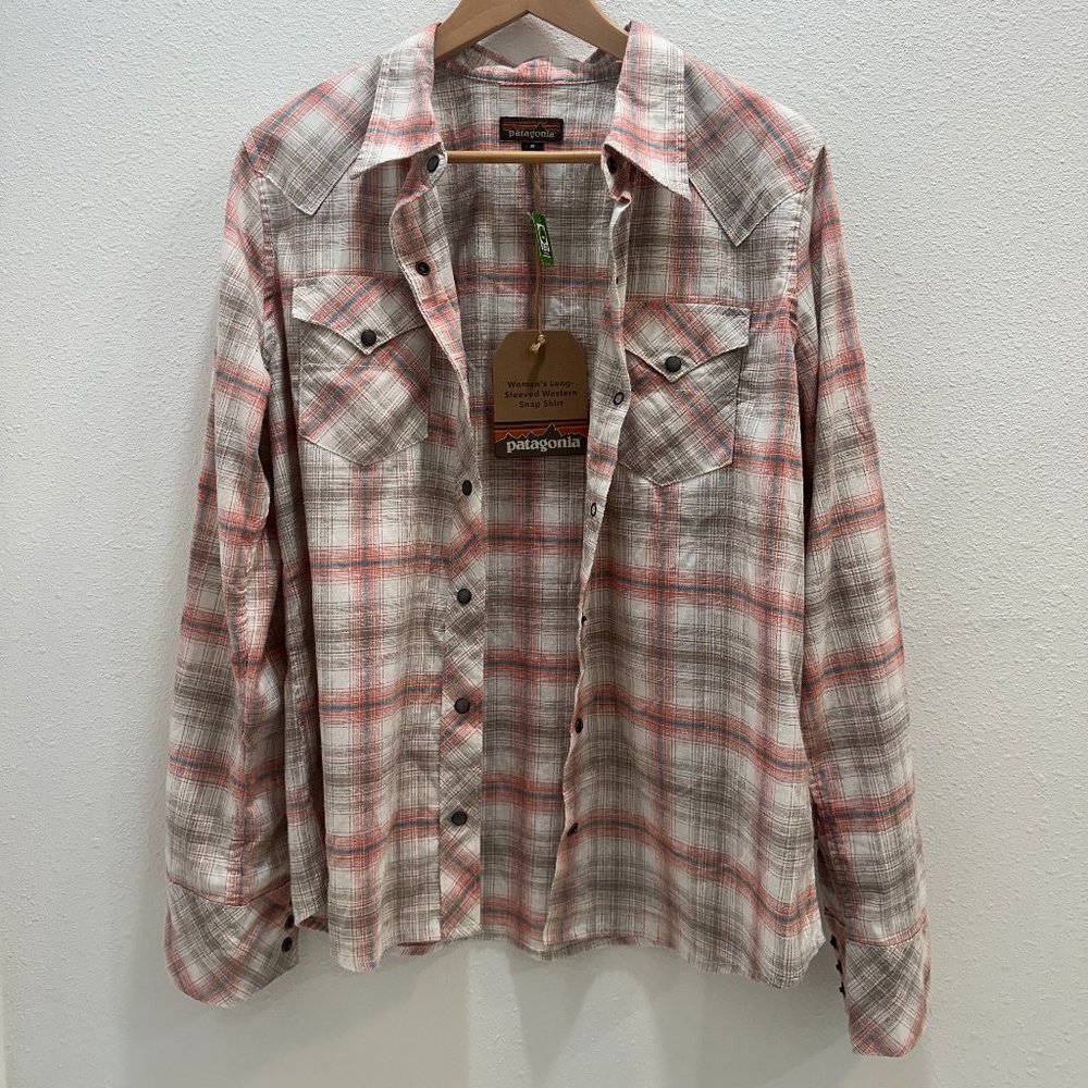 Womens Patagonia Long Sleeve Western Snap Shirt Medium